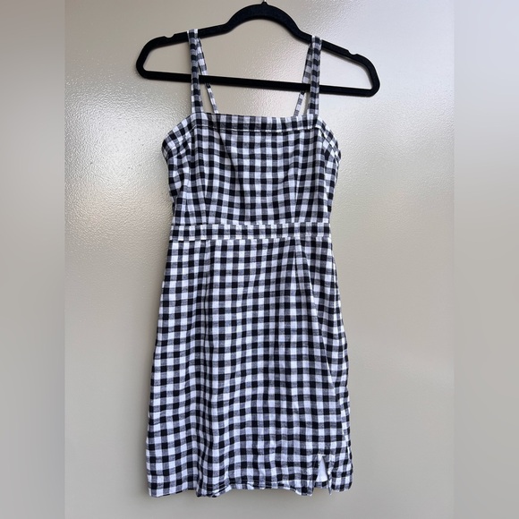 Abercrombie & Fitch Dresses & Skirts - Black White Gingham Mini Sundress S Cottagecore Strappy Casual Beach Streetwear